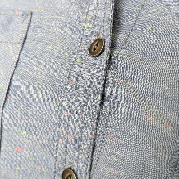 Blue speckled Woolrich shirt Lg - Picture 5 of 12